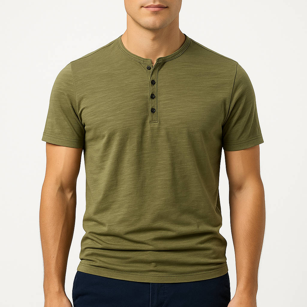Cotton Henley Shirt