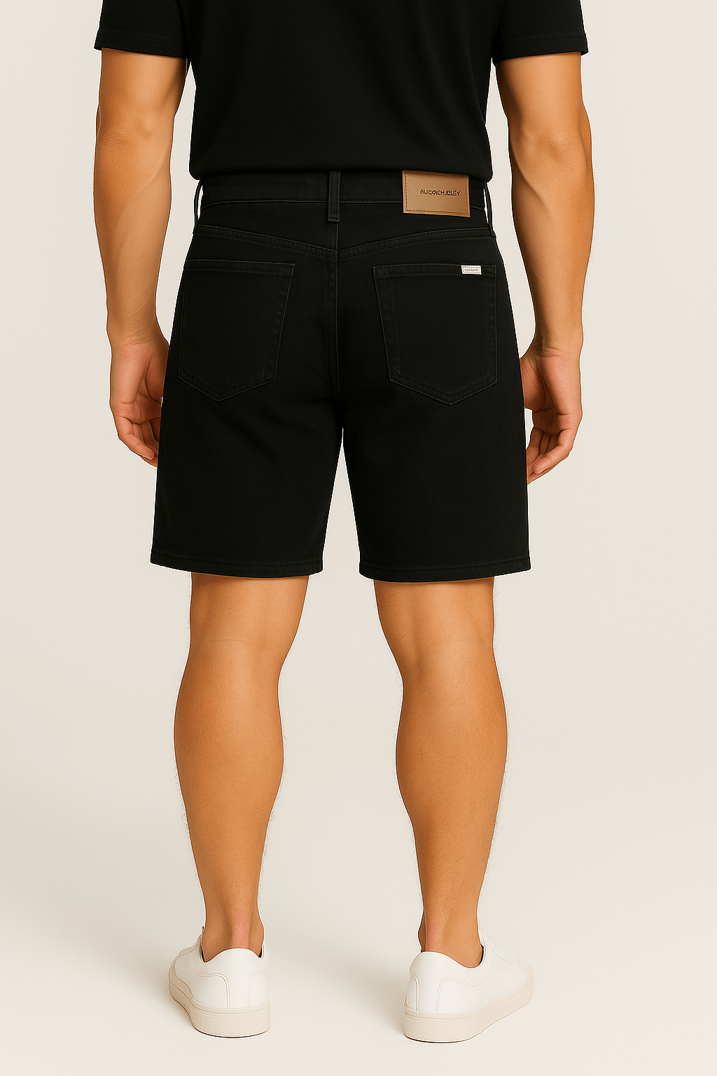 Luminovi | Black Twill Shorts